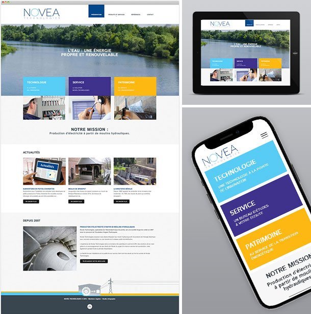 web design Novéa Technologies par Artographe